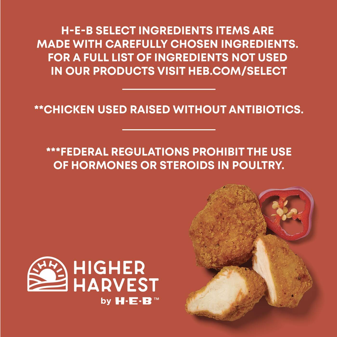Higher Harvest by H-E-B Lightly Breaded Spicy Chicken Breast Bites - 16g Protein; image 7 of 7