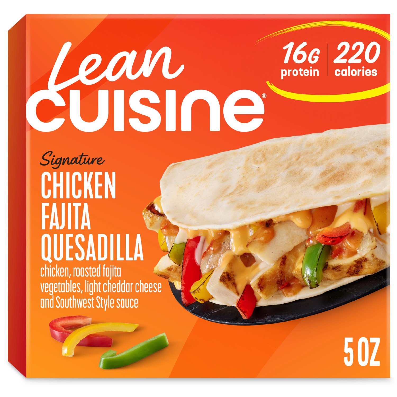 Lean Cuisine 16g Protein Chicken Fajita Quesadilla Frozen Meal