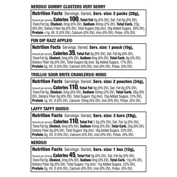 Nerds, Trolli, Laffy Taffy & Fun Dip Assorted Halloween Candy