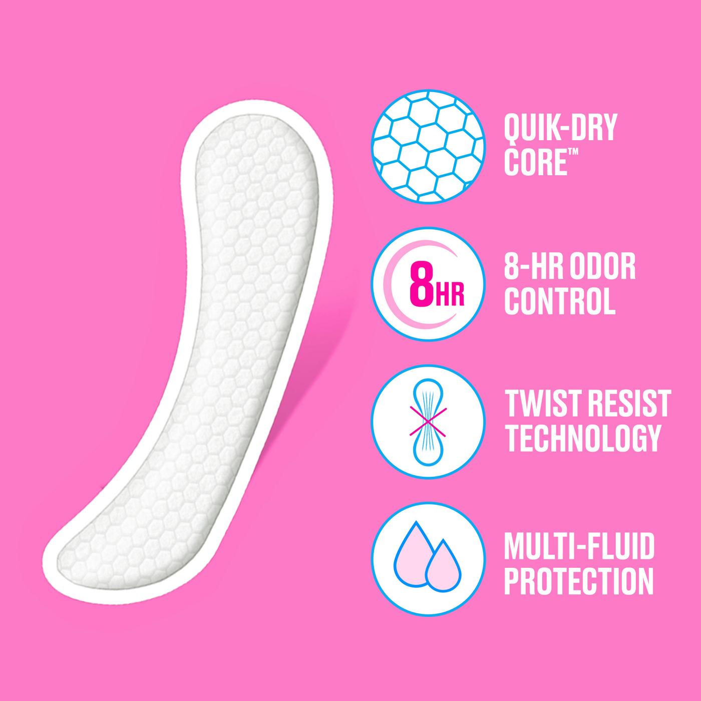 Carefree Panty Liners - Extra Long Liners, Unwrapped, Unscented; image 4 of 11