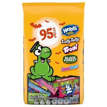 Nerds, SweeTARTS, Trolli, Laffy Taffy & Black Forest Assorted Halloween Candy