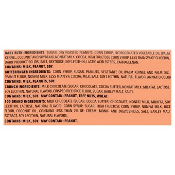 Crunch, Butterfinger, Baby Ruth & 100 Grand Assorted Halloween Candy