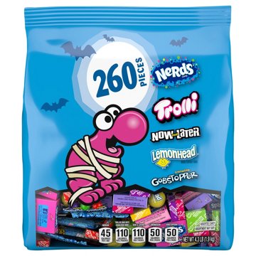Nerds, Trolli, Now & Later, Lemonhead & Gobstopper Assorted Halloween Candy