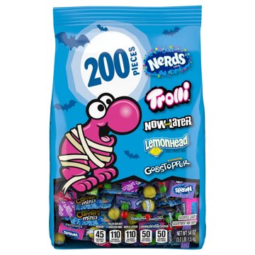Nerds, Trolli, Now & Later, Lemonhead & Gobstopper Assorted Halloween Candy