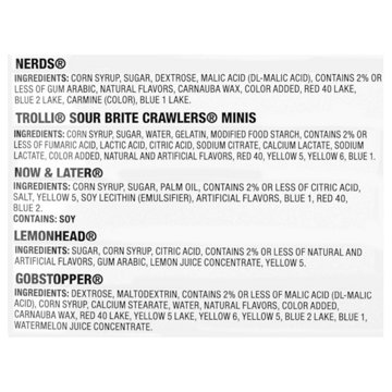 Nerds, Trolli, Now & Later, Lemonhead & Gobstopper Assorted Halloween Candy