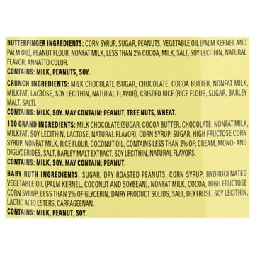 Crunch, Butterfinger, Baby Ruth & 100 Grand Assorted Halloween Candy