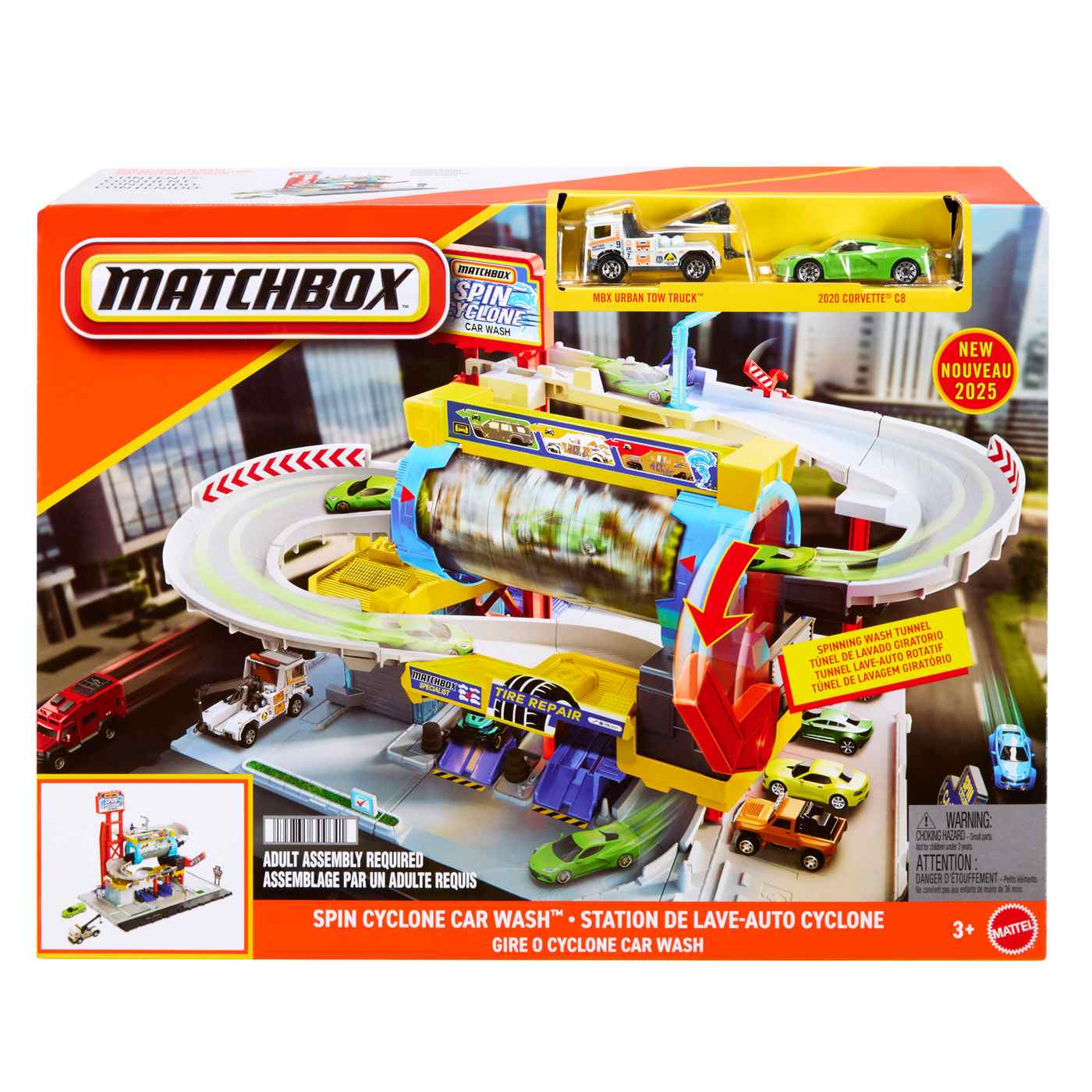 Matchbox Spin Cyclone Car Wash Track Set; image 1 of 2