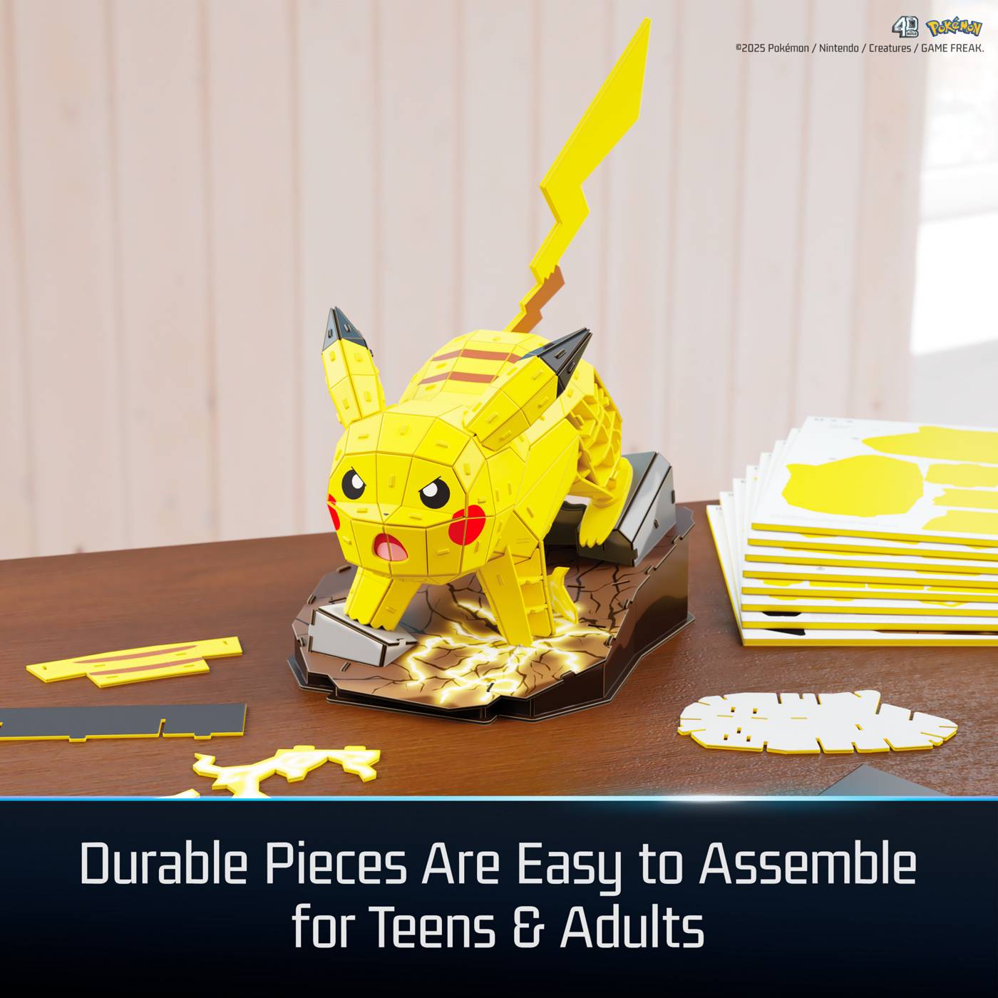 4D Build Pokémon Pikachu 3D Puzzle Model Kit; image 2 of 6