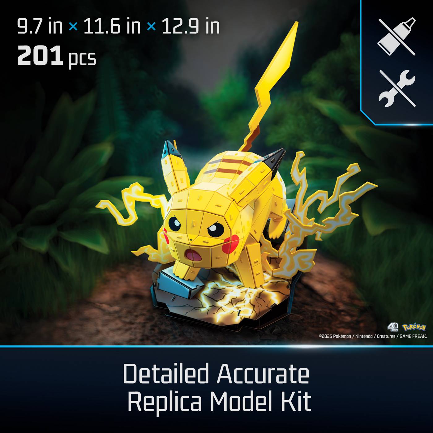 4D Build Pokémon Pikachu 3D Puzzle Model Kit; image 4 of 6
