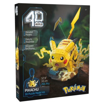4D Build Pokémon Pikachu 3D Puzzle Model Kit, 201 pc