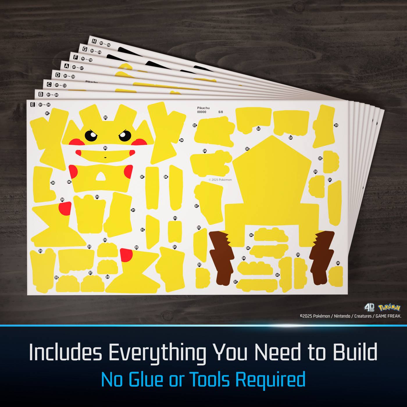 4D Build Pokémon Pikachu 3D Puzzle Model Kit; image 6 of 6