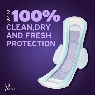 Poise Ultra Thin Incontinence Overnight Pads - Extra, Long, 20 ct
