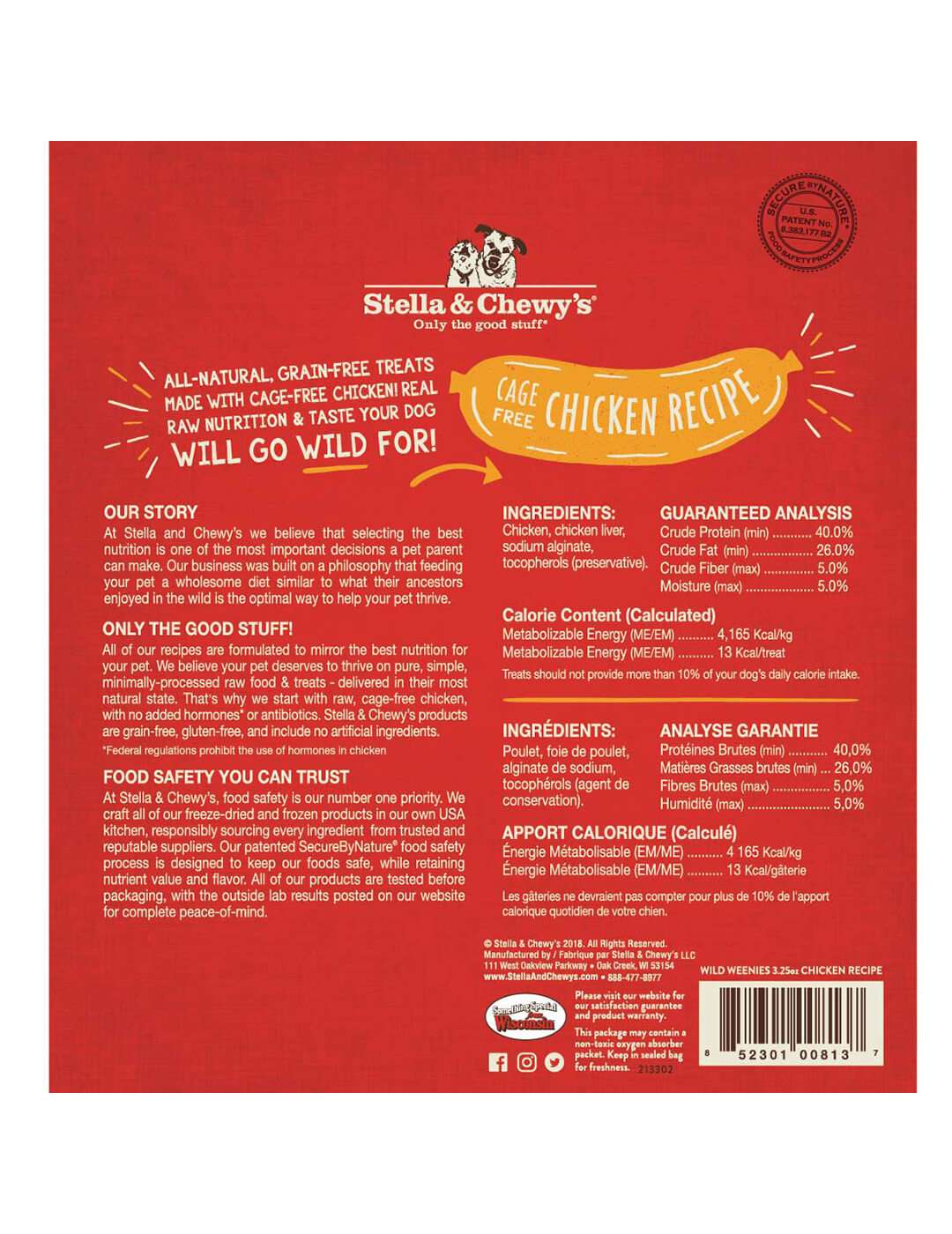 Stella & Chewy's Freeze Dried Raw Wild Weenies Dog Treats - Chicken; image 2 of 2