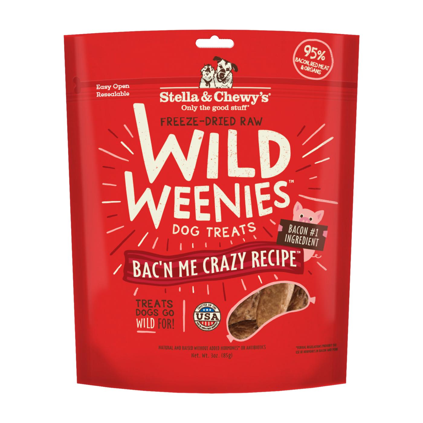 Stella & Chewy's Freeze Dried Wild Weenies Dog Treats - Bac'n Me Crazy; image 1 of 2
