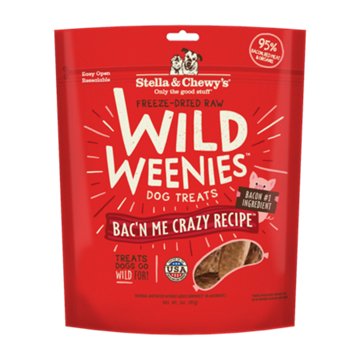 Stella & Chewy's Freeze Dried Wild Weenies Dog Treats - Bac'n Me Crazy, 3 oz