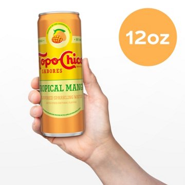Topo Chico Sabores Tropical Mango Flavored Sparkling Water 8 pk Cans