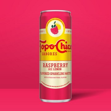 Topo Chico Sabores Raspberry with Lemon Flavored Sparkling Water 8 pk Cans