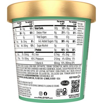 Halo Top Mix Ins 16g Protein Sweet Cream Cold Brew Light Ice Cream