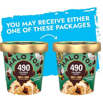 Halo Top Mix Ins 16g Protein Sweet Cream Cold Brew Light Ice Cream