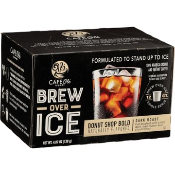 CAFE Olé by H-E-B Donut Shop Bold Brew Over Ice Dark Roast Coffee Single Serve Cups