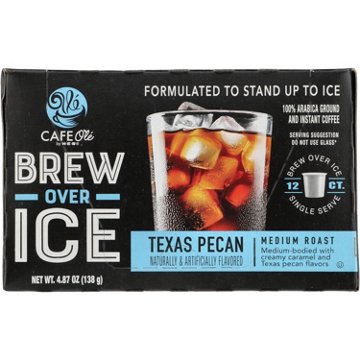 CAFE Olé by H-E-B Texas Pecan Brew Over Ice Medium Roast Coffee Single Serve Cups