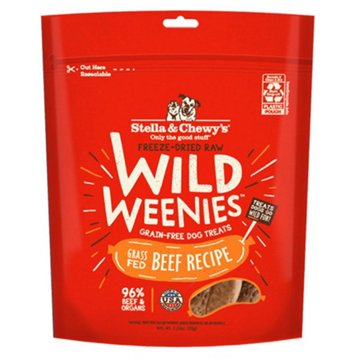 Stella & Chewy's Wild Weenies Freeze Dried Raw Dog Treats - Beef Recipe, 3.25 oz