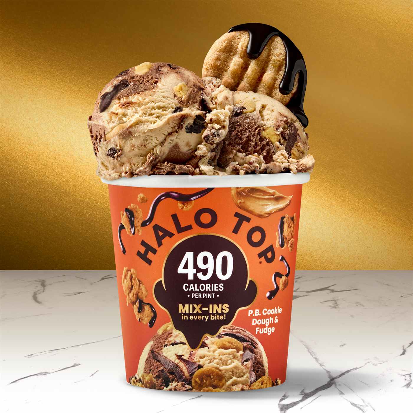 Halo Top Mix Ins 20g Protein P.B. Cookie Dough & Fudge Light Ice Cream; image 3 of 5