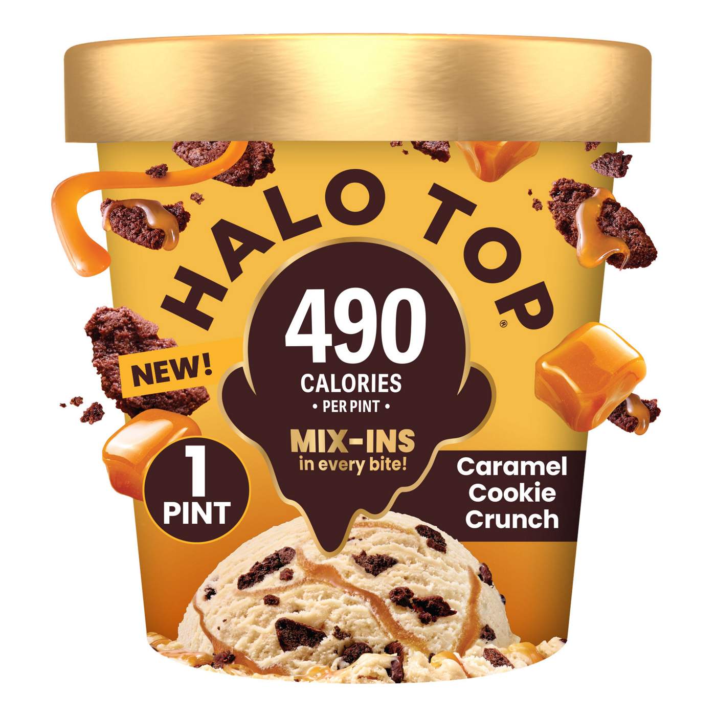 Halo Top Mix Ins 17g Protein Caramel Cookie Crunch Light Ice Cream; image 1 of 5