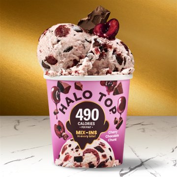 Halo Top Mix Ins 15g Protein Cherry Chocolate Chunk Light Ice Cream, 1 pt