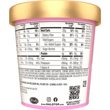 Halo Top Mix Ins 15g Protein Cherry Chocolate Chunk Light Ice Cream, 1 pt