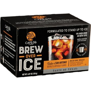 CAFE Olé by H-E-B Taste of San Antonio Brew Over Ice Medium Roast Coffee Single Serve Cups