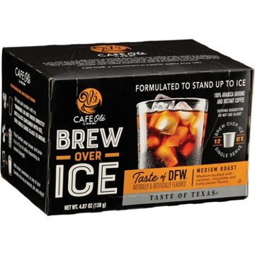 CAFE Olé by H-E-B Taste of DFW Brew Over Ice Medium Roast Coffee Single Serve Cups