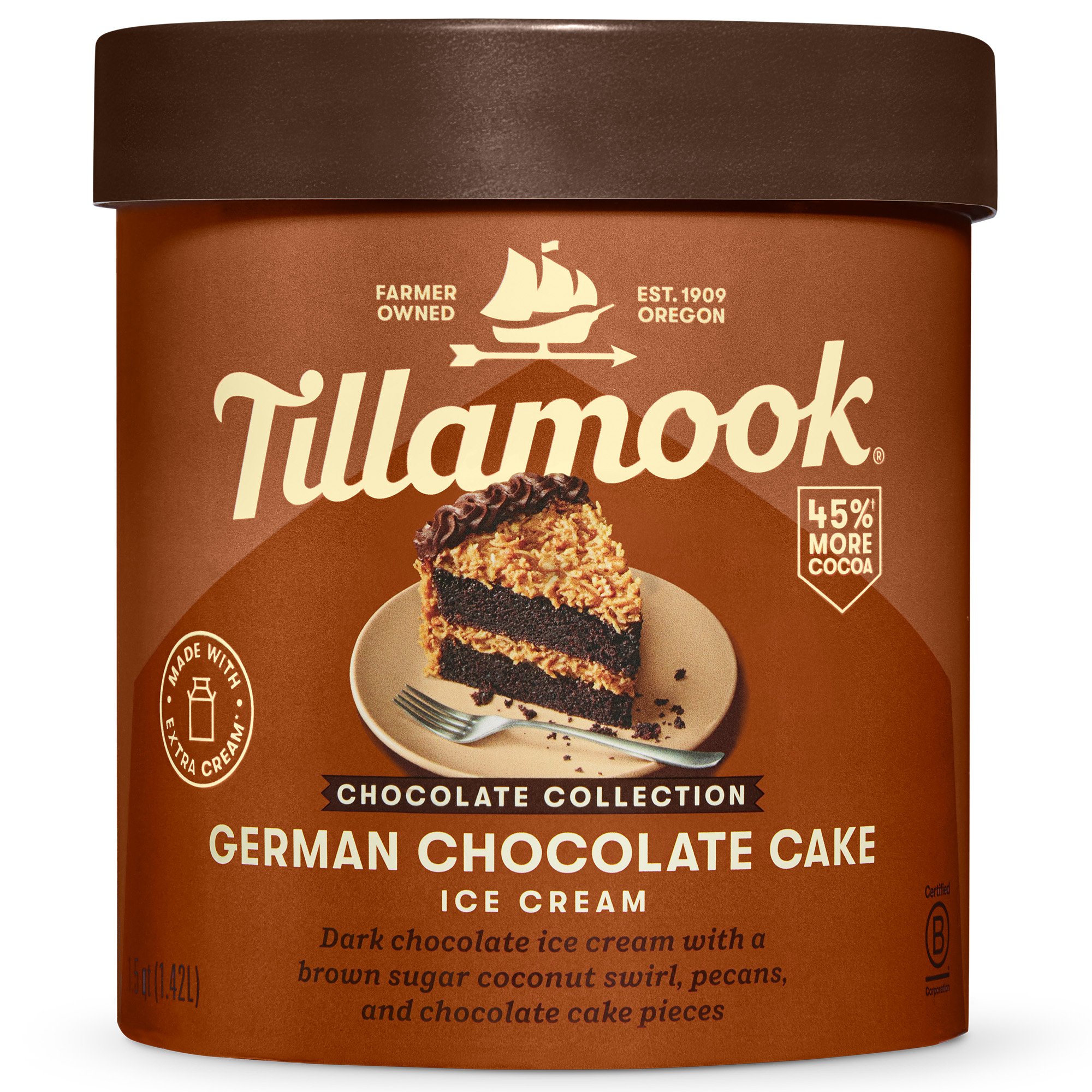 Tillamook Chocolate Collection German Chocolate Cake Ice Cream - Shop ...