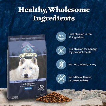 Blue Buffalo Wilderness Senior Dry Dog Food - Chicken