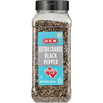 H-E-B Extra Coarse Black Pepper - Texas Size Pack, 16 oz