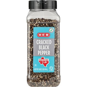H-E-B Cracked Black Pepper - Texas Size Pack