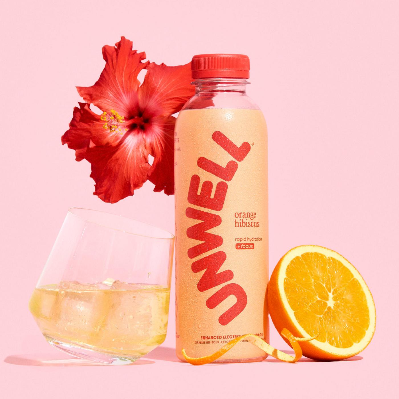 Unwell Hydration Electrolyte Drink + Focus - Orange Hibiscus; image 2 of 8