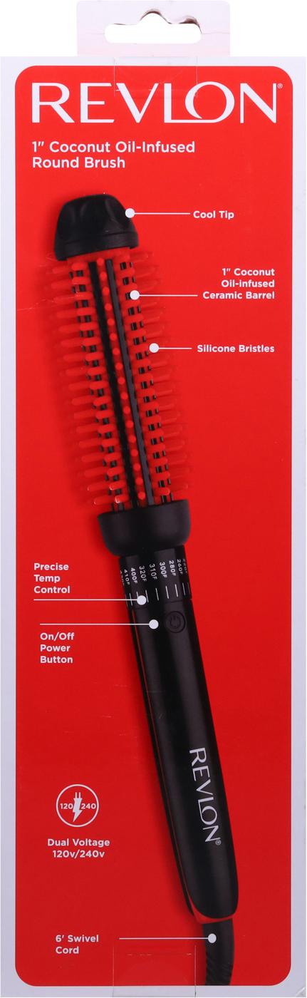 Revlon Smoothstay 1in Heated Silicone Round Hair Styling Brush; image 4 of 4