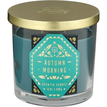 Destination Holiday Autumn Mornings Scented 2 Wick Jar Candle, 12 oz