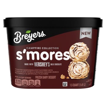 Breyers Campfire Collection S'mores Frozen Dairy Dessert, 1.5 qt