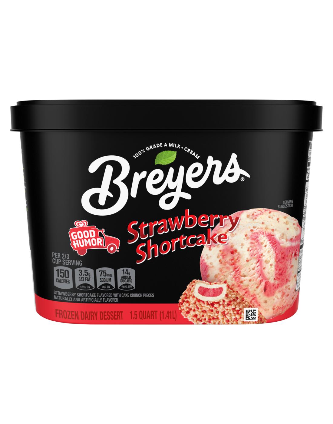 Breyers Strawberry Shortcake Frozen Dairy Dessert; image 1 of 6