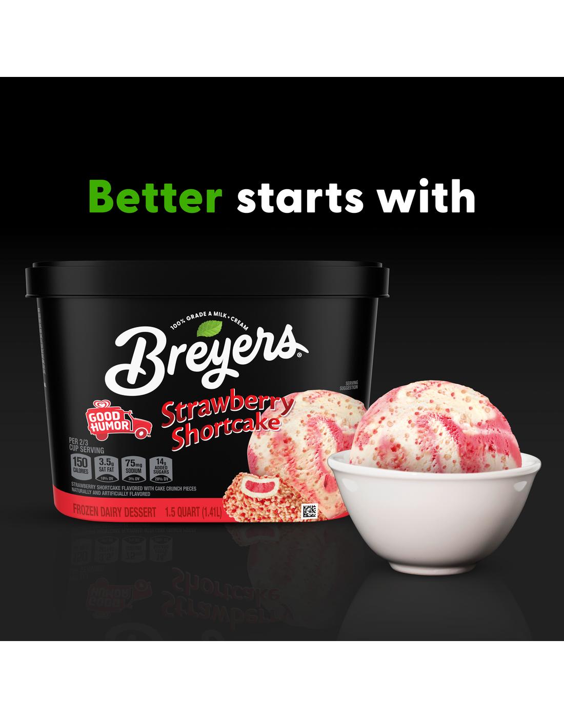 Breyers Strawberry Shortcake Frozen Dairy Dessert; image 4 of 6