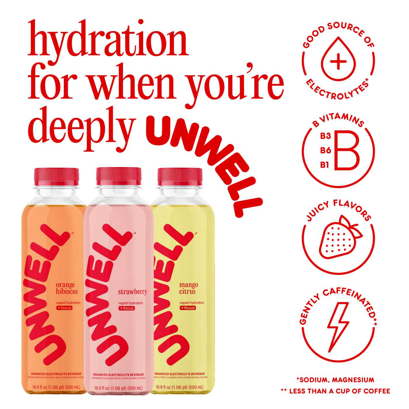 Unwell Hydration Electrolyte Drink + Focus - Mango Citrus; image 8 of 8