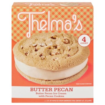 Thelma's Butter Pecan Ice Cream Sandwiches, 4 ct