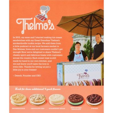 Thelma's Butter Pecan Ice Cream Sandwiches, 4 ct