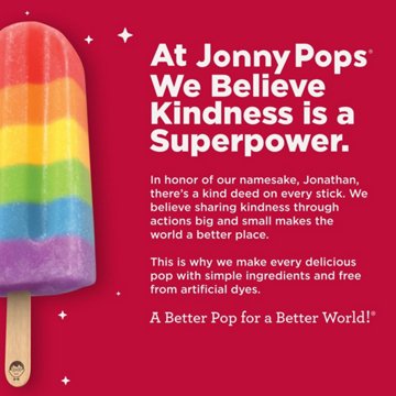 JonnyPops Organic Rainbow Fruit Stacks Frozen Pops