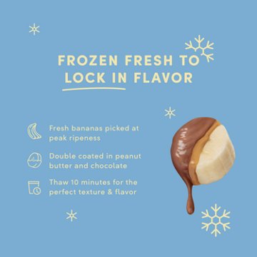Tru Fru Frozen Bananas - Milk Chocolate + Peanut Butter