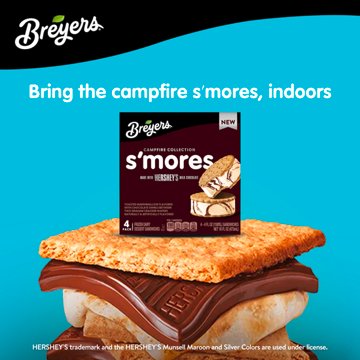 Breyers Campfire Collection S'mores Frozen Dairy Dessert Sandwiches, 4 ct