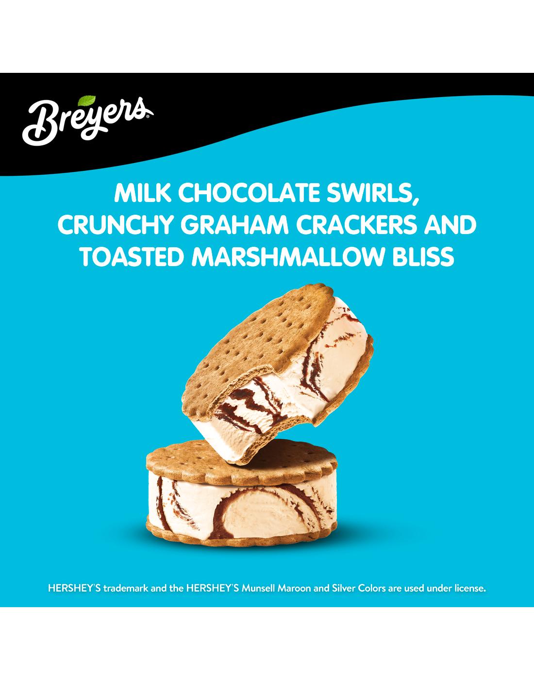 Breyers Campfire Collection S'mores Frozen Dairy Dessert Sandwiches; image 4 of 7