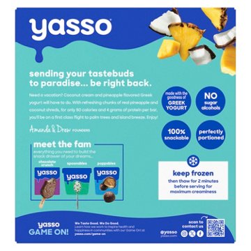 Yasso Pineapple Coconut Frozen Greek Yogurt Bars